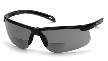 Pyramex Ever-Lite Readers Black Frame/Gray Lens +1.5 H2Max Anti-Fog Lens Safety Eyewear