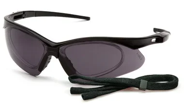 Pyramex PMXTREME Black Frame/Gray Anti-Fog Lens With Rx Insert Safety Eyewear