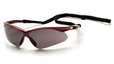Pyramex PMXTREME Red Frame/Gray Lens With Black Cord Safety Eyewear