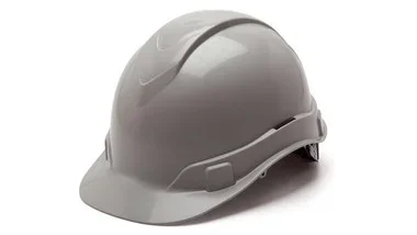 Pyramex Ridgeline Cap Style Hard Hat Gray 4 Pt Ratchet Suspension