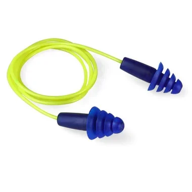 Radians Resistor II NRR27 Reusable Flanged Corded Earplug – FR43 – 100 Pair/Box