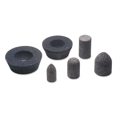 Resin Cones and Plug, 1-1/2 in dia, 3 in Thick, 5/8 Arbor, 24 Grit