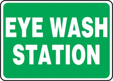 Safety Sign: Eye Wash Station Spanish 14″ x 20″ Adhesive Vinyl 1/Each – SHMFSD411VS