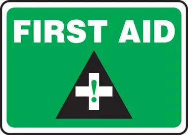 Safety Sign: First Aid 10″ x 14″ Accu-Shield 1/Each – MFSD957XP