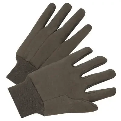 Standard Weight Jersey Gloves, Large, Brown