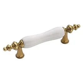 Tranquility Style 3 Inch (76mm) Center to Center, Overall Length 5 Inch White Cabinet Pull/Handle