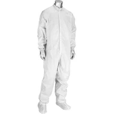 Uniform Technology Disctek 2.5 Grid ISO 4 (Class 10) Cleanroom / ESD Coverall – White – 1/EA – CC1245-89WH