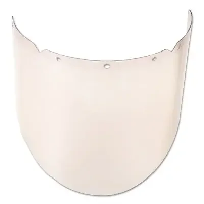 V-Gard Visor for Elevated Temperature Application, Anti-Fog, Anti-Scratch, Reflective Coating, Clear, 17.75 in L x 9.5 in H