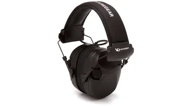 Venture Gear Sentinel Black Electronic With Black Headband Earmuff