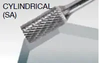 Walter 01V004 Tungsten Carbide Cylindrical Burr, 1/4″ Shank Dia., 1/2″ Dia. x 1″ Length, SA-5 (1 Burr)