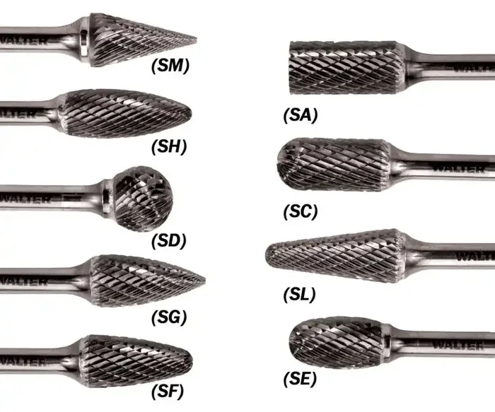 Walter 01V036 Tungsten Carbide Cone Burr, 1/4″ Shank Dia., 3/8″ Dia. x 1 1/4″ Length, SL-3 Aluminum (1 Burr)