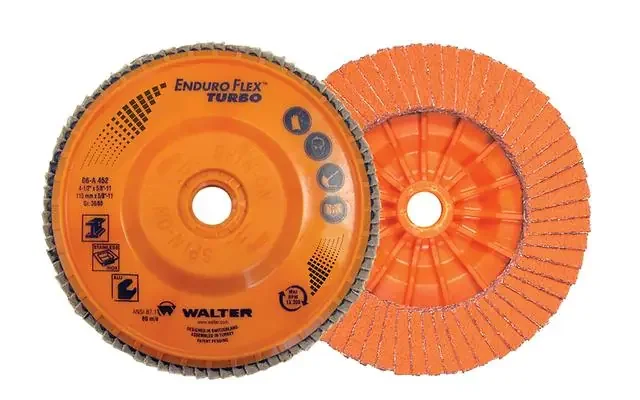 Walter 06A458 4.5″ x 5/8-11″ Spin-On 80 Grit Enduro-Flex Turbo Flap Discs