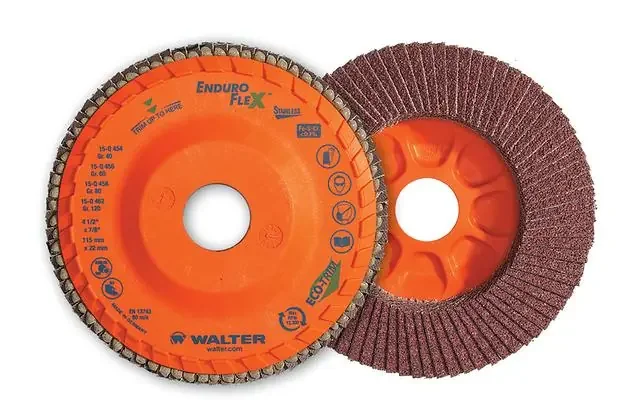 Walter 06F508 5″ 80 Grit Spin-On Enduro Flex Stainless Flap Disc