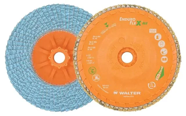 Walter 06U454 4.5″ 40 Grit Spin-On Enduro-Flex Aluminum Flap Disc