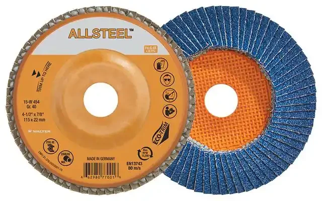 Walter 06W462 4.5″ 120 Grit Spin-On ALLSTEEL™ Flap Disc