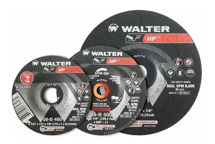 Walter 08B400 4″ x 1/4″ x 5/8″ Type 27 HP Grinding Wheel