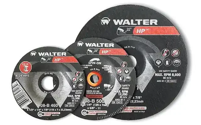 Walter 08B410 4″ x 1/4″ x 3/8″ HP Type-27 Grinding Wheel