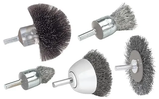 Walter 09C078 3/4″ ALLSTEEL™ Mounted Stainless Steel Conical Crimped Wire Brush (1 Brush)