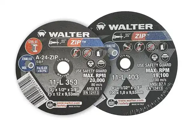 Walter 11L417 4″ x 1/16″ x 3/8″ Zip™ Cut-Off Wheels