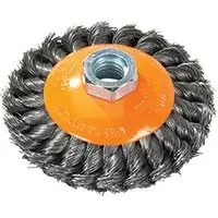 Walter 13H614 6″ x .020″ x 5/8″-11″ Stainless Knot-Twisted Saucer Cup Brush