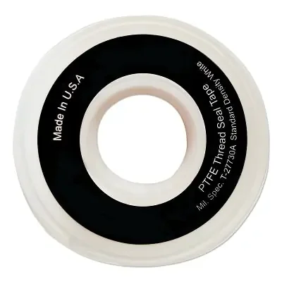 White PTFE Thread Sealant Tape, 1/4 in x 520 in L