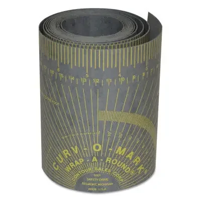 Wrap-A-Round Pipe Wrap Curv-O-Mark 3″ to 6″ Diameter Pipe Gray